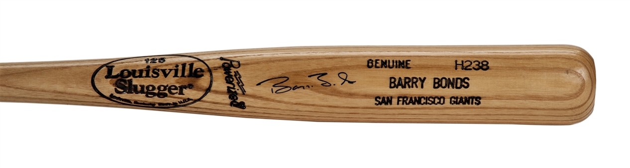 1997-98 Barry Bonds Game Issued and Signed Louisville Slugger H238 Model Bat (PSA/DNA & JSA)